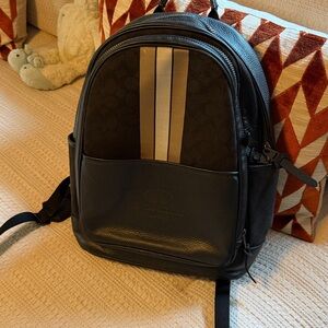 Coach Black and Gray Men's Backpack